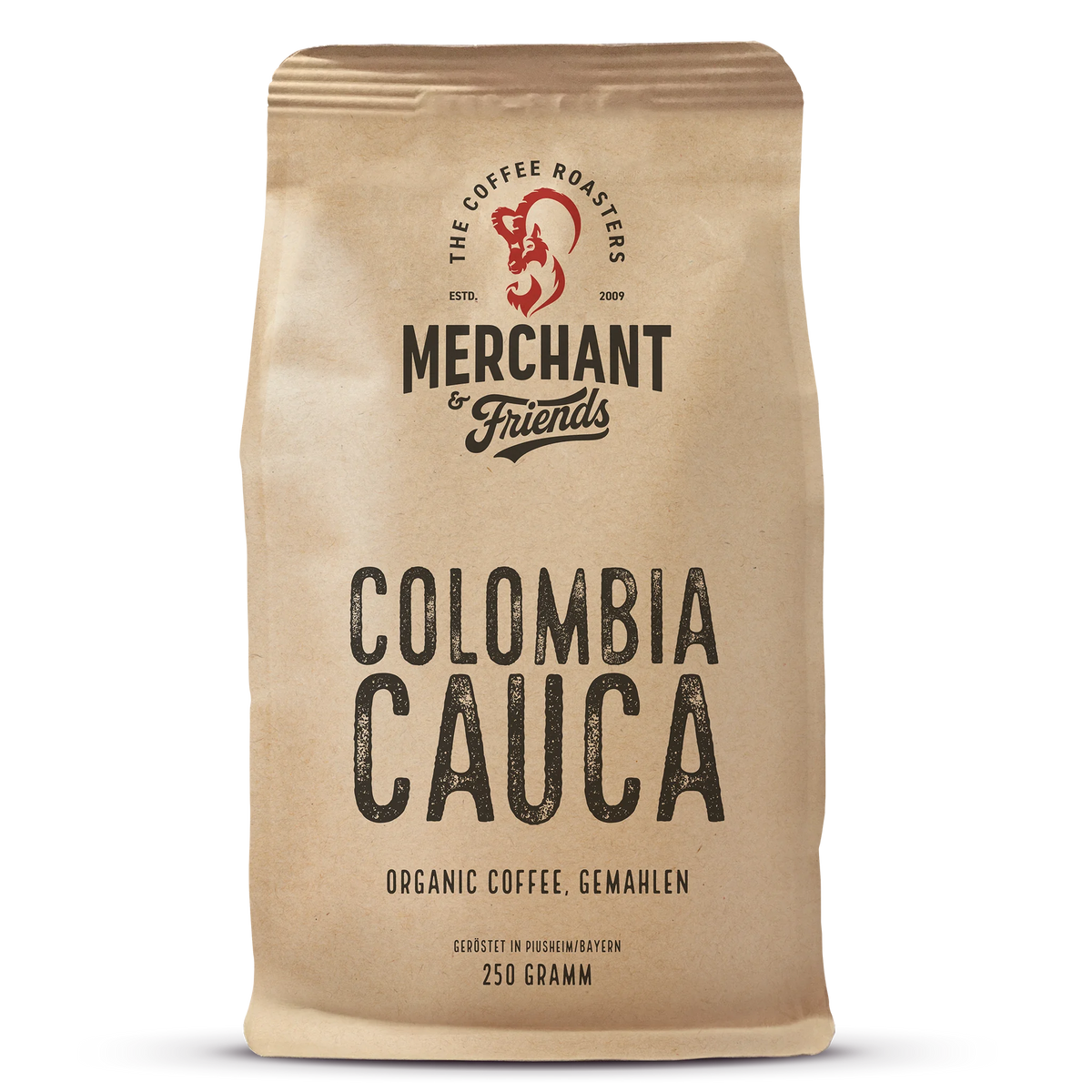 Colombia Cauca Bio Filterkaffee 250g gemahlen — Single Origin Filter aus Kolumbien, Region Cauca | Merchant & Friends