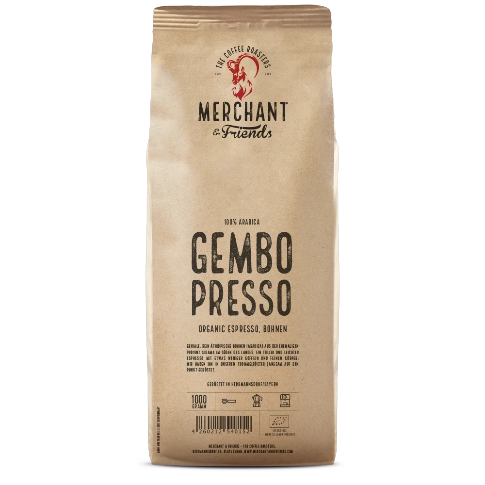 Gembopresso Bio Espresso 1kg ganze Bohne — Single Origin Espresso aus Äthiopien | Merchant & Friends