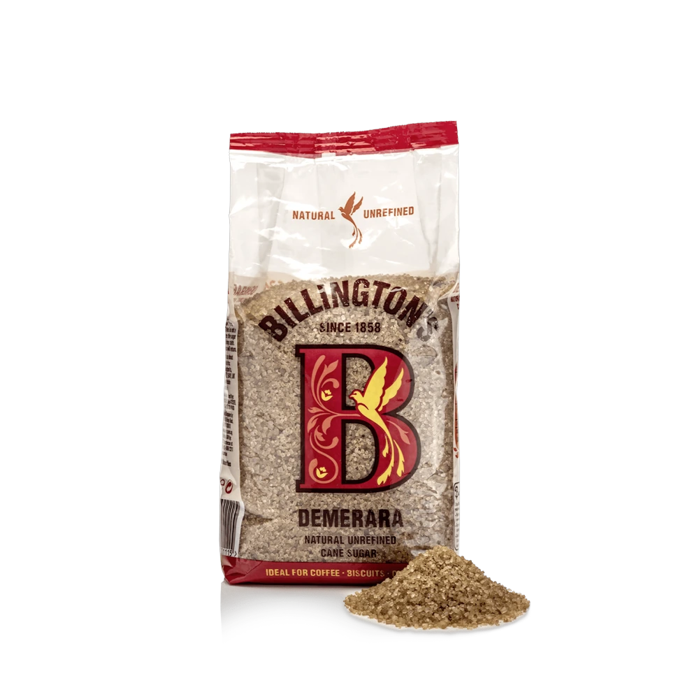 Billington's Demerara — unraffinierter Rohrohrzucker, grobkörnig