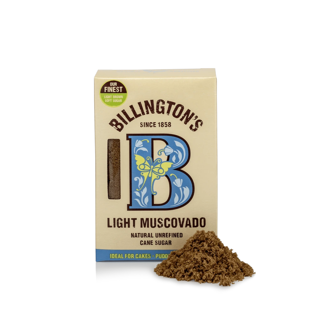 Billington's Light Muscovado — unraffinierter Rohrohrzucker, hell