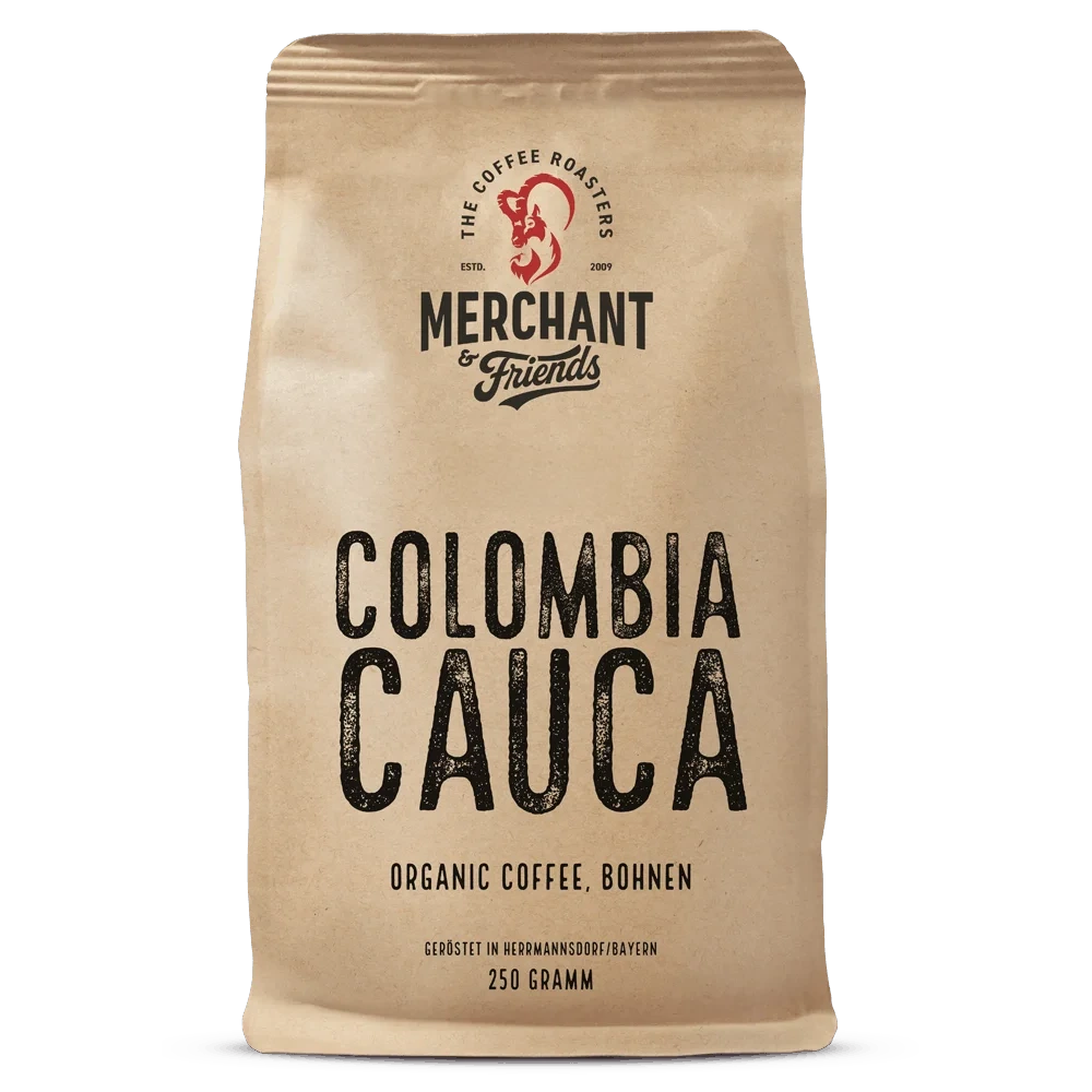 Colombia Cauca Bio Filterkaffee 250g ganze Bohne — Single Origin Filter aus Kolumbien, Region Cauca | Merchant & Friends
