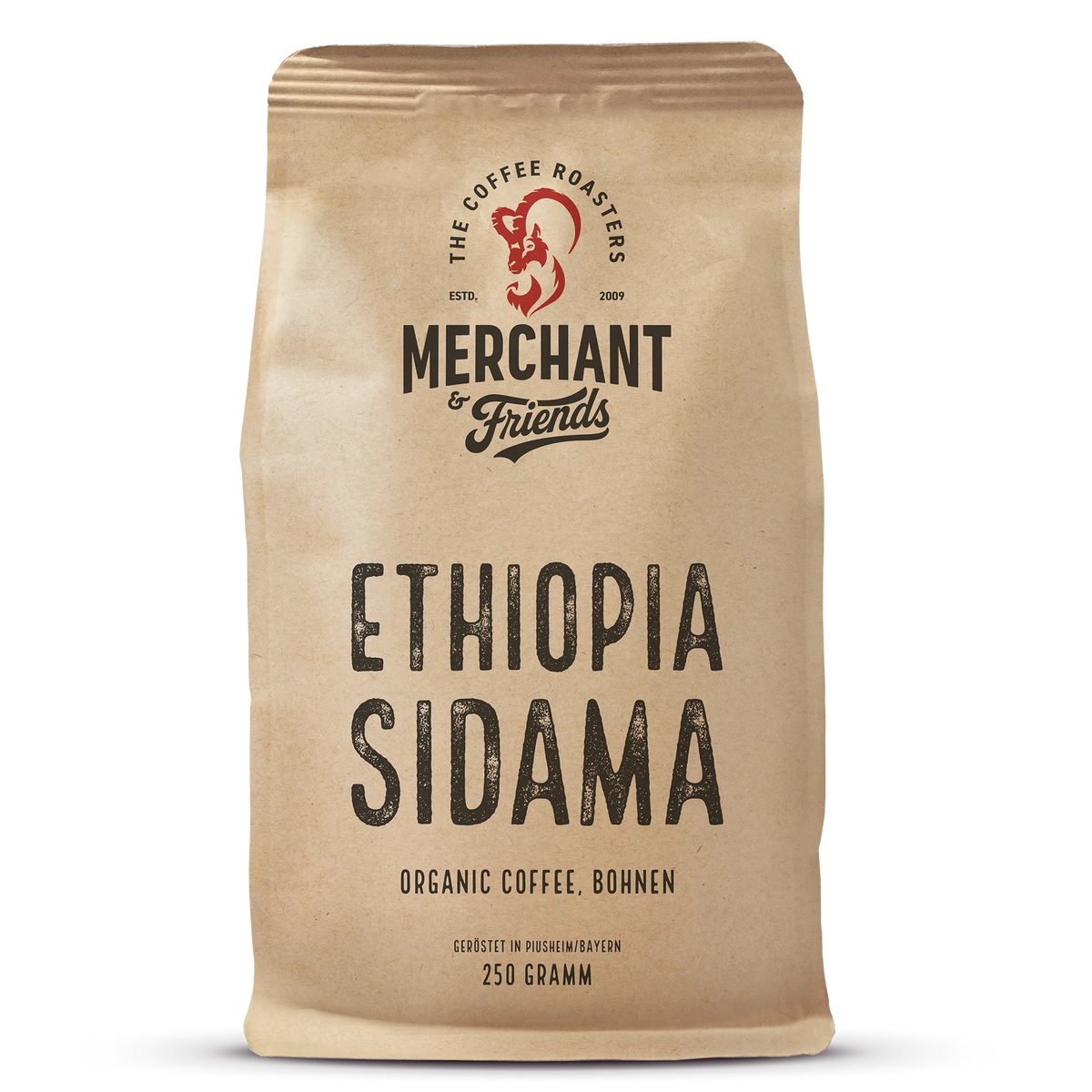 Ethiopia Sidama Bio Filterkaffee 250g ganze Bohne — Single Origin Filter aus Sidama aus Äthiopien, Region Sidama | Merchant & Friends
