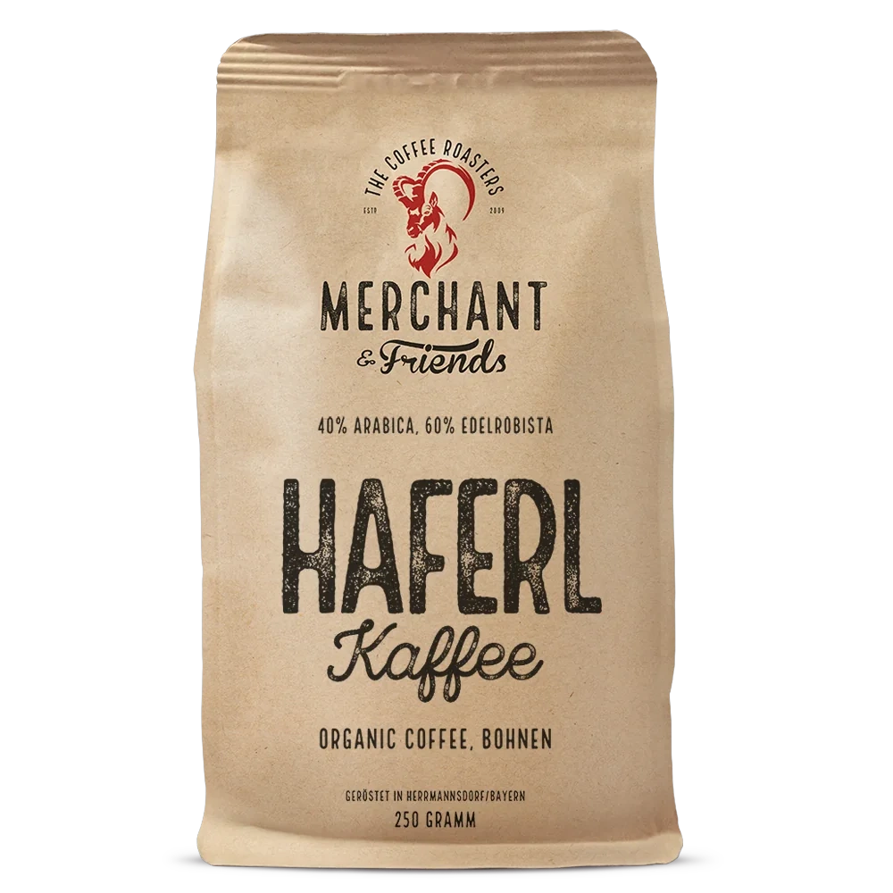 Haferl Kaffee Bio Filterkaffee 250g ganze Bohne — Bayrischer Filter-Klassiker aus Indonesien, Tansania | Merchant & Friends